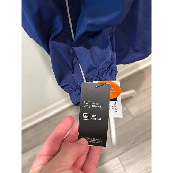 ID Ideology Women's Plus Size Packable Zip-Front Jacket Tartan Blue Choose Size - Picture 9 of 10